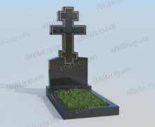 Памятник крест на могилу П003 из габбро-диабаза