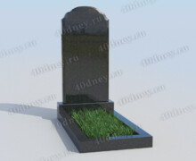 Гранитный надгробный памятник с фигурной формой верха, артикул П022