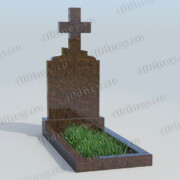 Памятник на могилу в виде креста П023 из Дымовского гранита