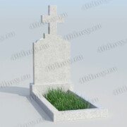 Памятник на могилу в виде креста П023 из Мансуровского гранита