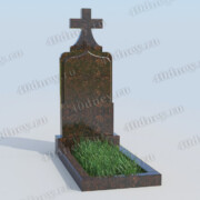 Православный памятник-крест на могилу П111 из Дымовского гранита
