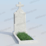 Православный памятник-крест на могилу П111 из Мансуровского гранита