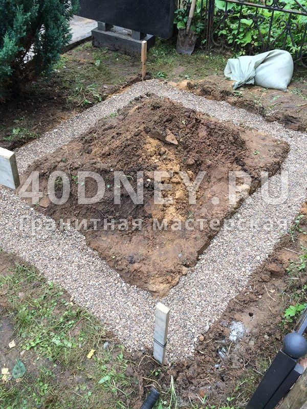 Благоустройство могил, проведение работ по благоустройству захоронений и уборке участка на кладбище