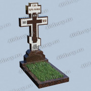 Гранитный крест на кладбище П133, материал: Дымовский