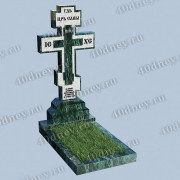 Гранитный крест на кладбище П133, материал: Змеевик