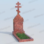 Памятник с большим крестом П067 из Лезниковского гранита