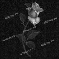 Гравировка розы на памятник №Д118