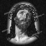 Иисус Христос в терновом венке - гравировка №Д458