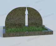 Семейный памятник из гранита со свечой П091, материал: Масловский
