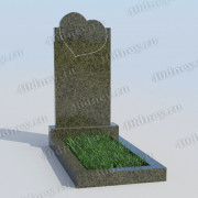 Памятник на могилу в виде сердца П333 из Масловского гранита