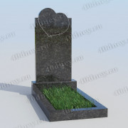 Памятник на могилу в виде сердца П333 из Лабрадорита