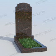 Памятник на могилу с фигурным верхом П340 из Дымовского гранита